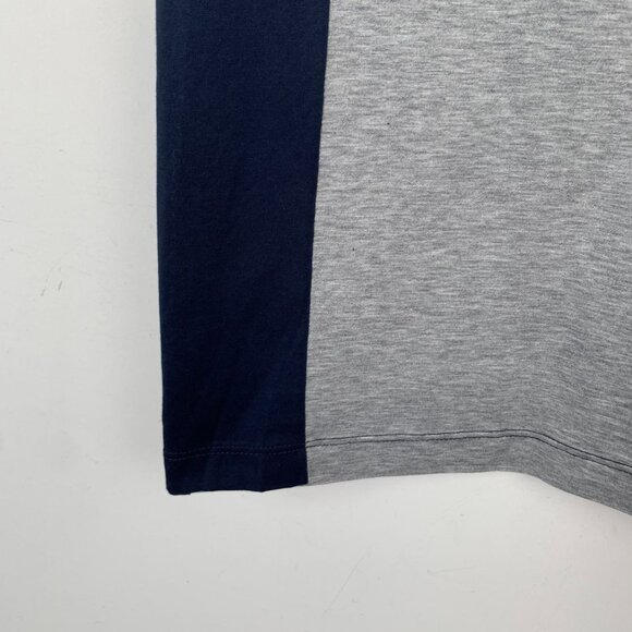 LOUIS VUITTON Grey & Navy LV Logo Cotton T-Shirt Size M Made In Italy - Picture 5 of 7